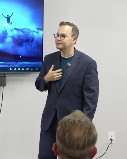 Jason Baron speaking at his keynote