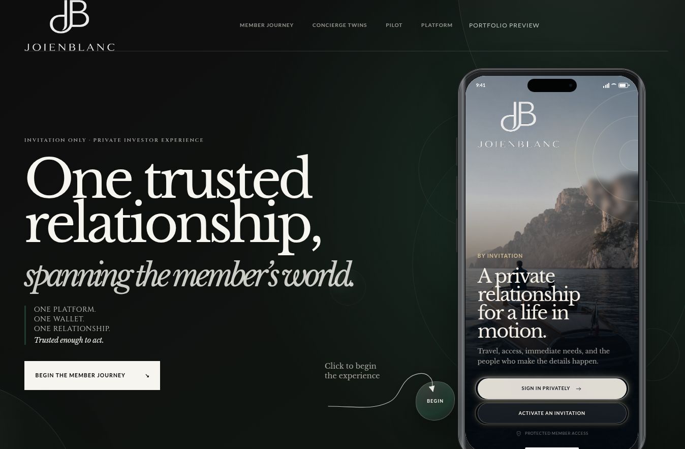 JOIENBLANC interface preview